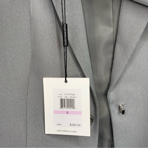 NWT Calvin Klein, gray suit blazer, size 6 - Picture 8 of 15